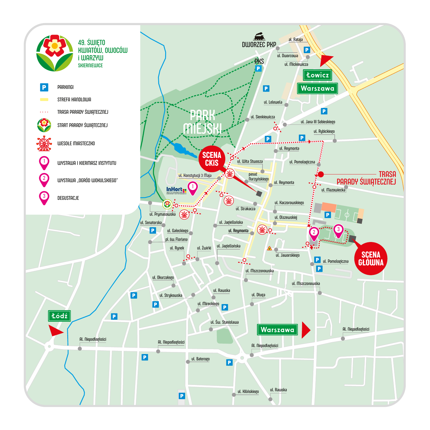 Mapa 49. Skierniewickiego Święta Kwiatów, Owoców i Warzyw